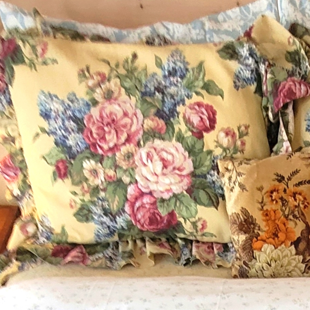 Y2K Martha Stewart Queen Size Bed Skirt And 2 Standard Shams 3pcs - Picture 10 of 13